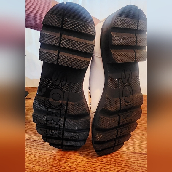 SOREL Lennox Lace Up  Combat Boots Size 11  Waterproof Leather White - Picture 7 of 9